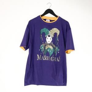Vintage Single Stitch Mardi Gras Tee, XL